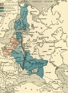 'Map illustrating the Brest-Litovsk Treaties', First World War, c1918, (c1920). Creator: Unknown 'Map illustrating the Brest-Litovsk Treaties', First World War, c1918, (c1920). Creator: Unknown