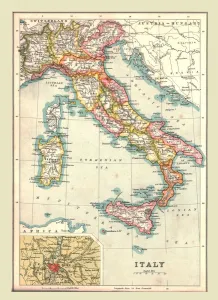 Map of Italy, 1902. Creator: Unknown Map of Italy, 1902. Creator: Unknown