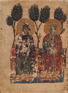 The Parable of the Rich Man and the Beggar Lazarus (Manuscript illumination The Parable of the Rich Man and the Beggar Lazarus (Manuscript illumination