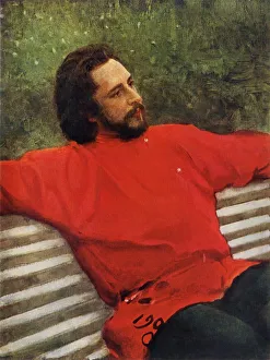'Portrait of the Poet Leonid Nikolayevich Andreyev', 1905, (1965). Creator: Il'ya Repin 'Portrait of the Poet Leonid Nikolayevich Andreyev', 1905, (1965). Creator: Il'ya Repin