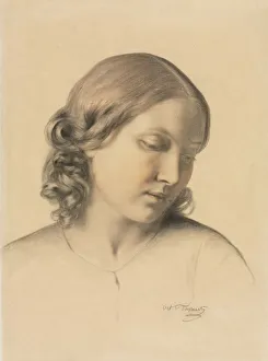 Portrait of a Young Woman, c. 1854-1858. Creator: Octave Tassaert (French, 1800-1874) Portrait of a Young Woman, c. 1854-1858. Creator: Octave Tassaert (French, 1800-1874)