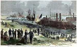 Recapture of Baton Rouge, Louisiana, American Civil War, 17 December 1862. Artist: Unknown Recapture of Baton Rouge, Louisiana, American Civil War, 17 December 1862. Artist: Unknown