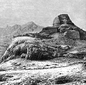 A ruined tope (stupa) in the Khyber Pass, Pakistan/Afhanistan, 1895. Artist: Unknown A ruined tope (stupa) in the Khyber Pass, Pakistan/Afhanistan, 1895. Artist: Unknown