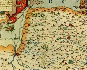 'Saxtons Map of Norfolk, 1574', (1944). Creator: Christopher Saxton 'Saxtons Map of Norfolk, 1574', (1944). Creator: Christopher Saxton