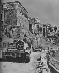 'Sicilian Mountain Stronghold Stormed', 1943. Artist: Unknown 'Sicilian Mountain Stronghold Stormed', 1943. Artist: Unknown