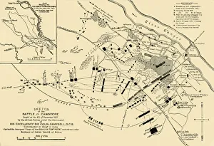 'Sketch of the Battle of Cawnpore', 1857, (1901). Creator: Unknown 'Sketch of the Battle of Cawnpore', 1857, (1901). Creator: Unknown