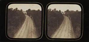 [Stereographic View of Paris-Lyon Railroad Tracks with 'Ghost" [Stereographic View of Paris-Lyon Railroad Tracks with 'Ghost"