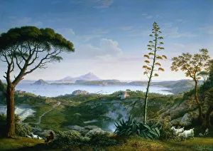 View of the Gulf of Pozzuoli from Solfatara, 1803. Creator: Philipp Hackert (German, 1737-1807) View of the Gulf of Pozzuoli from Solfatara, 1803. Creator: Philipp Hackert (German, 1737-1807)