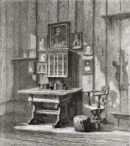 The Room In Wartburg Castle At Eisenach, Thuringia, Germany Where Martin Luther Translated The Room In Wartburg Castle At Eisenach, Thuringia, Germany Where Martin Luther Translated