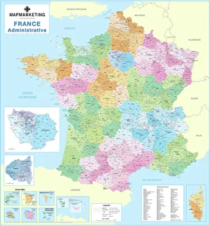 France Administrative Political Map France Administrative Political Map