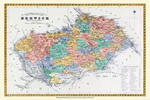 Old County Map of Berwick Scotland 1847 by A&C Black Old County Map of Berwick Scotland 1847 by A&C Black
