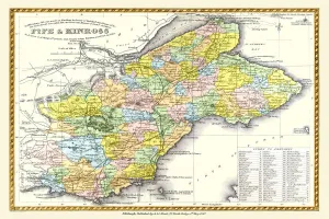 Old County Map of Fife and Kinross Scotland 1847 by A&C Black Old County Map of Fife and Kinross Scotland 1847 by A&C Black
