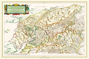 Old County Map of Inverness-shire 1654 by Johan Blaeu from the Atlas Novus Old County Map of Inverness-shire 1654 by Johan Blaeu from the Atlas Novus